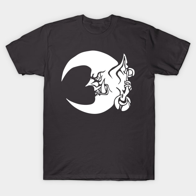 Evil Mood In White no Shadow T-Shirt by This is ECP